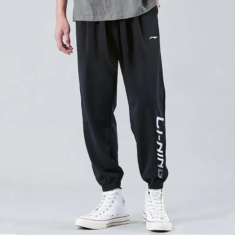 LINING Sports Fashion Collection Kişi İdman Dəsti Ağ/Qara 4