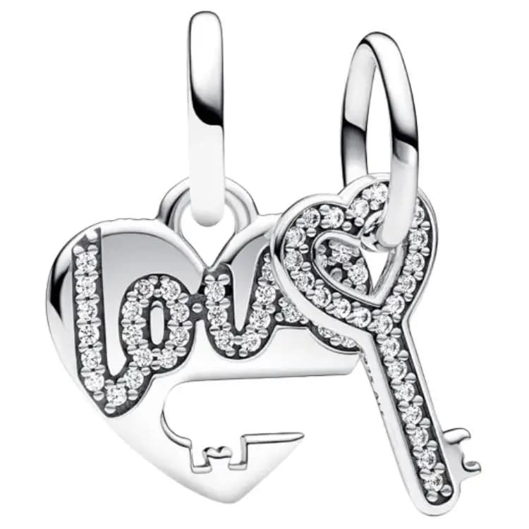 Pandora Heart Decoration Charm Qadın Gümüş