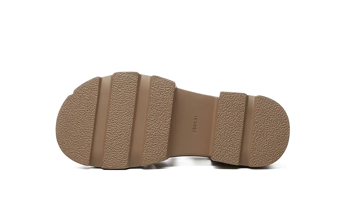 HLA Roman Sandals Women's 2024 New Arrival Closed Toe Cut-Out Woven Platform Height Increasing Piggy Shoe 12