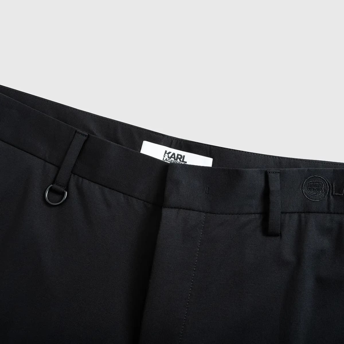 KARL LAGERFELD Slim-Fit Kişi Şalvarı Qara 3