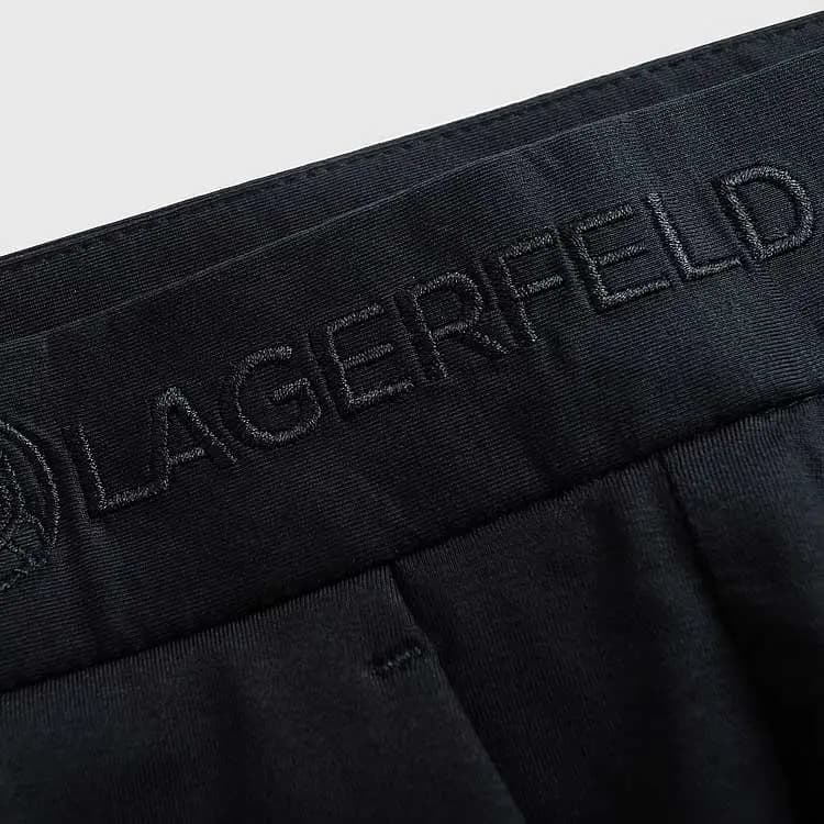 KARL LAGERFELD Slim-Fit Kişi Şalvarı Qara 7