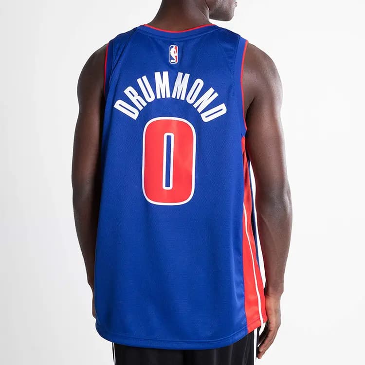 Nike NBA Detroit Pistons Drummond Kişi Basketbol Forması Mavi 3