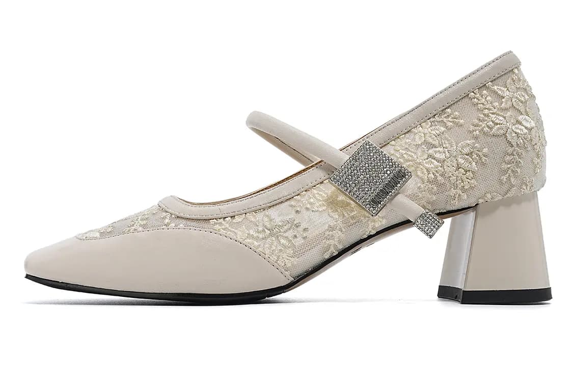 EBLAN Mary Jane Shoes Women's Ecru