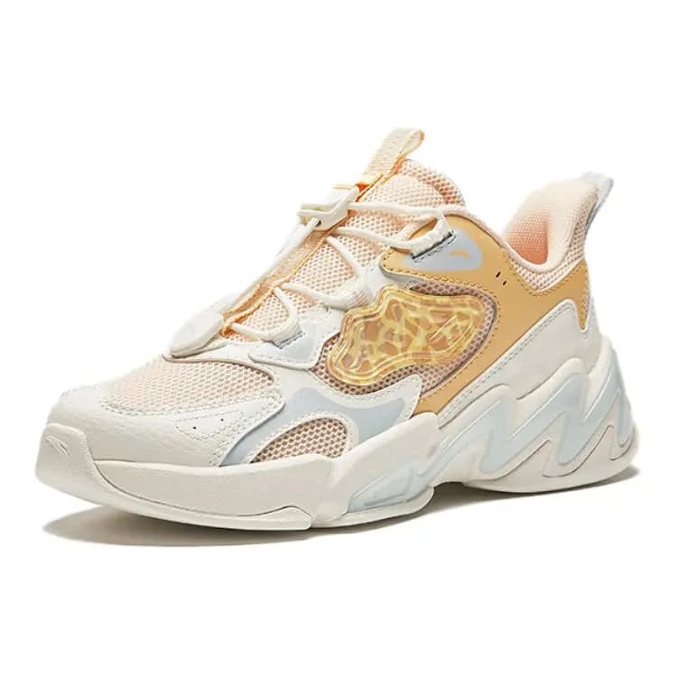 Anta Kids Low-Top Uşaq Qaçış Ayaqqabısı Ağ/Qəhvəyi 3