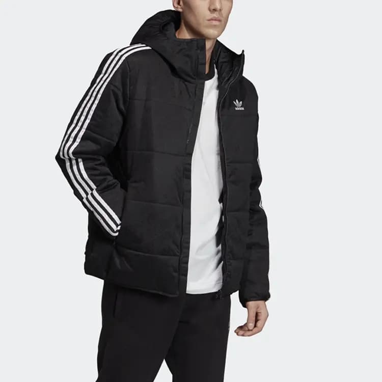 adidas Originals Kişi Puffer Pencək Qara 4