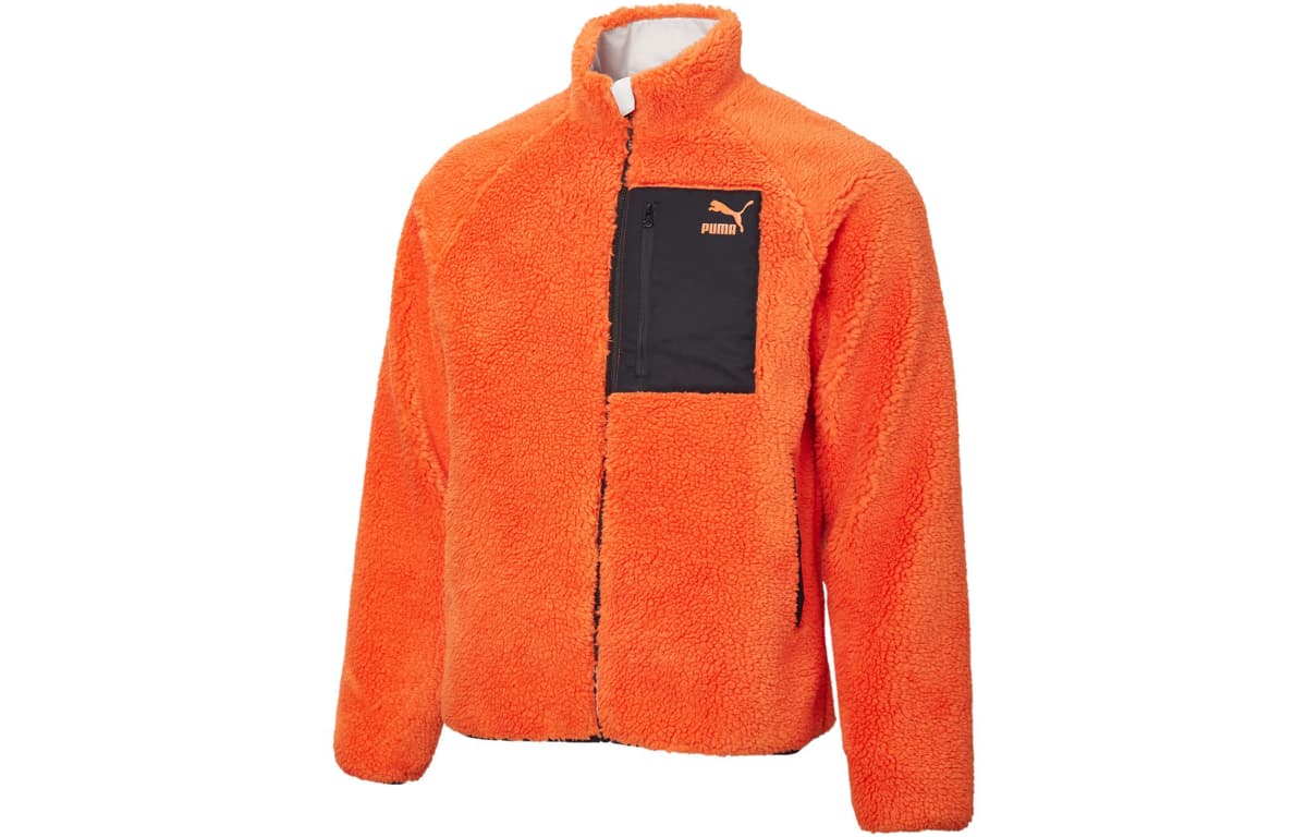 PUMA Kişi Məxmər Pencəyi Narıncı/Qara