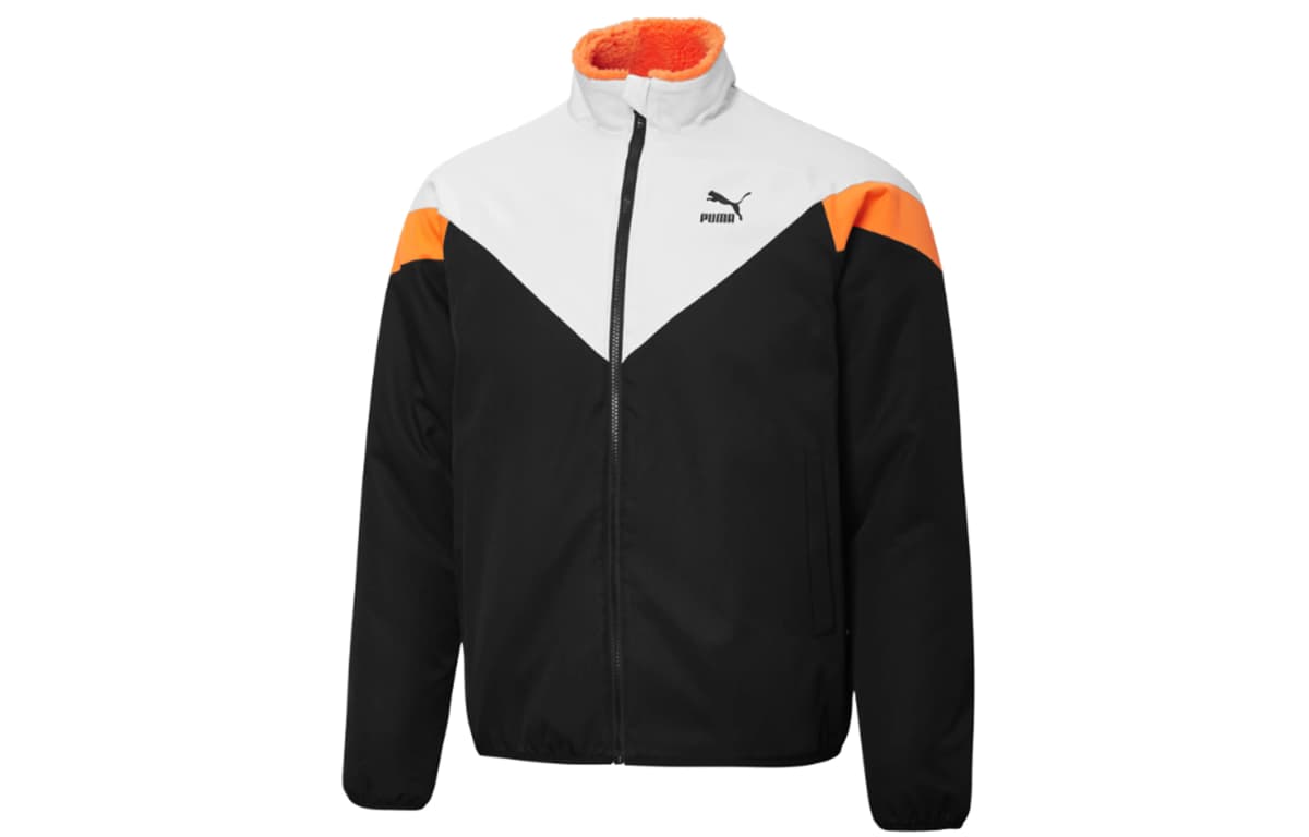 PUMA Kişi Məxmər Pencəyi Narıncı/Qara 3