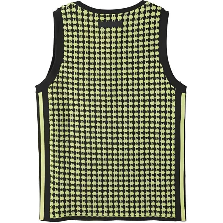 adidas originals x Wales Bonner Collaboration All-Over Print Casual Breathable Sports Knit Ribbed Crew Neck Vest Men's Yellow 2