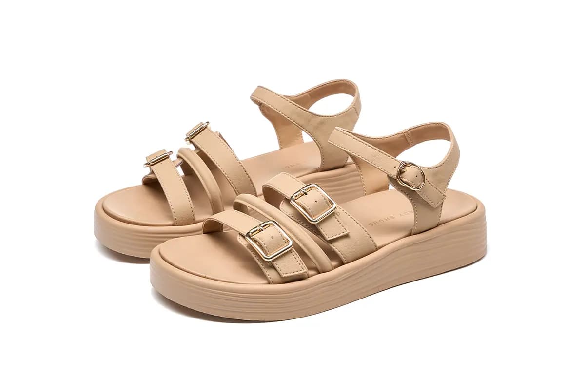 HLA Platform Roman Sandals For Women's-French One-Strap Commute Soft Sole Slippers 18