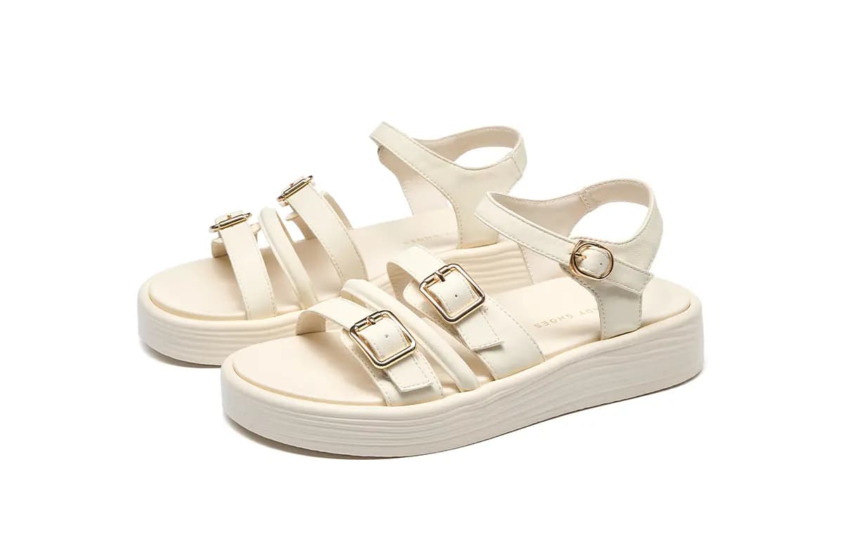 HLA Platform Roman Sandals For Women's-French One-Strap Commute Soft Sole Slippers 10