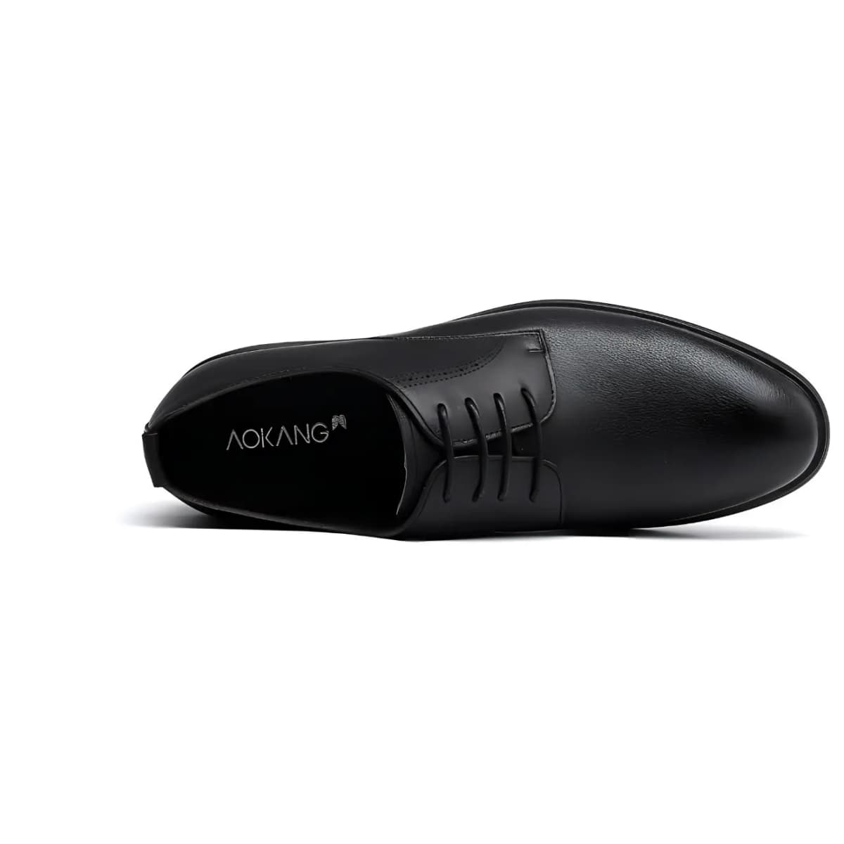 AOKANG Cow Leather British Style Soft Sole Thin Business Formal Shoes Men's Black 4