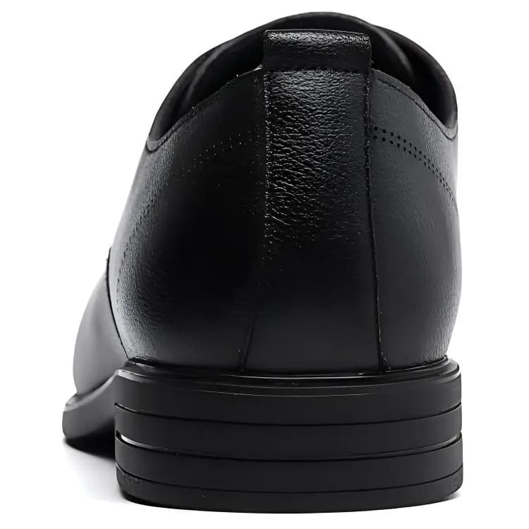 AOKANG Cow Leather British Style Soft Sole Thin Business Formal Shoes Men's Black 5
