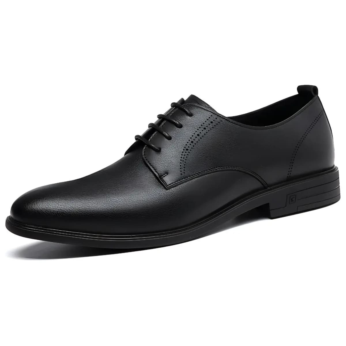 AOKANG Cow Leather British Style Soft Sole Thin Business Formal Shoes Men's Black 2