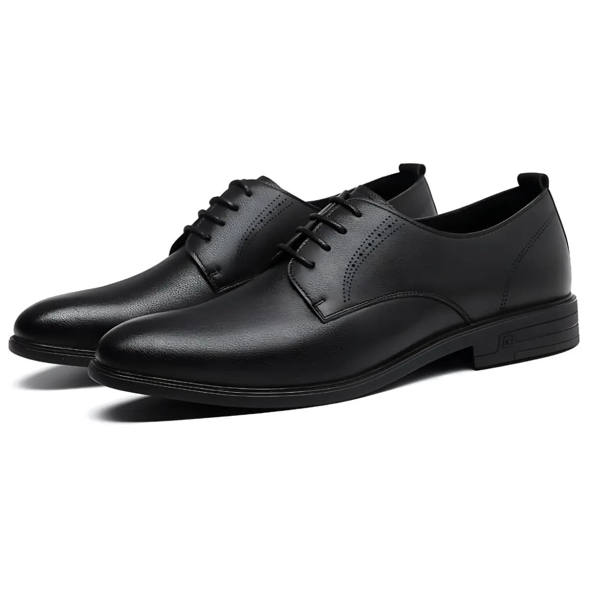 AOKANG Cow Leather British Style Soft Sole Thin Business Formal Shoes Men's Black 3