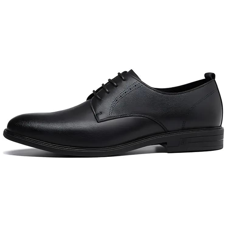 AOKANG Cow Leather British Style Soft Sole Thin Business Formal Shoes Men's Black