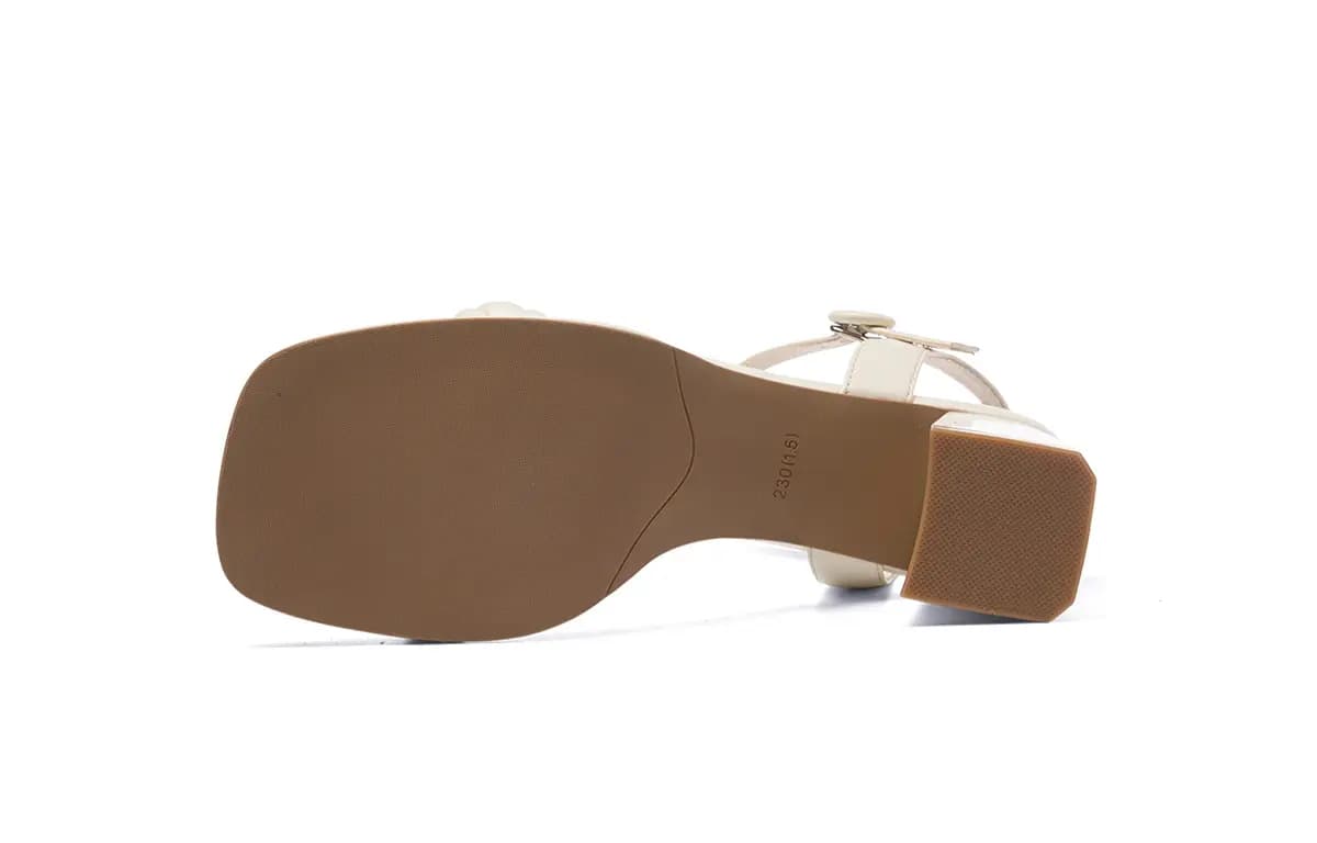 HLA PU Simple Fashion Versatile Commuter One-Strap Sandals Women's 5