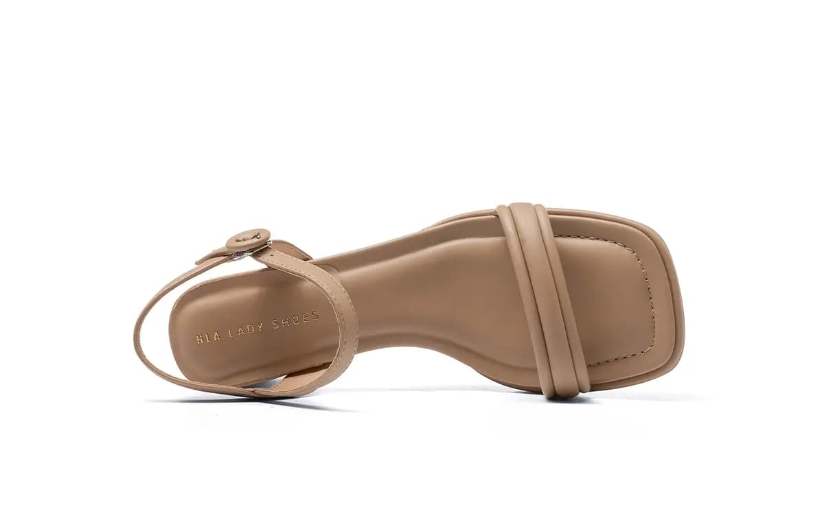 HLA PU Simple Fashion Versatile Commuter One-Strap Sandals Women's 11