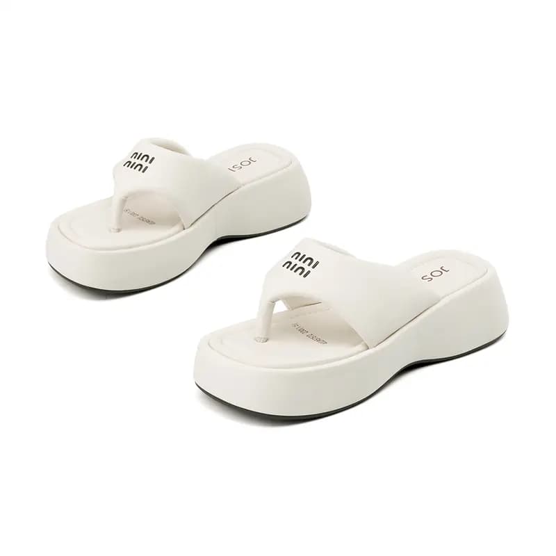 JOSINY Rubber Sole Slip-Resistant Flip Flops Women's 9