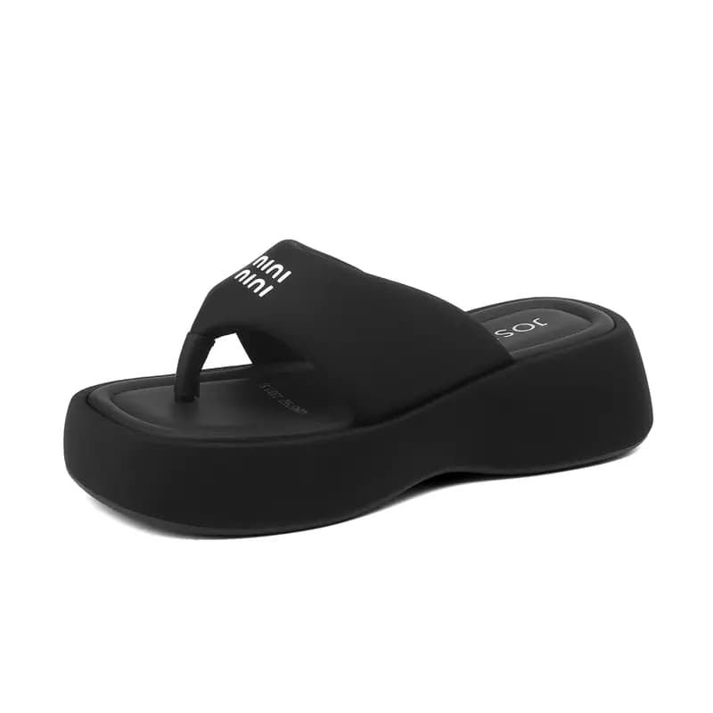 JOSINY Rubber Sole Slip-Resistant Flip Flops Women's 2