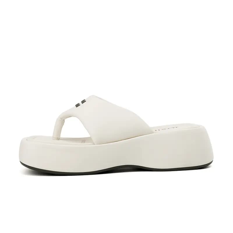 JOSINY Rubber Sole Slip-Resistant Flip Flops Women's 7