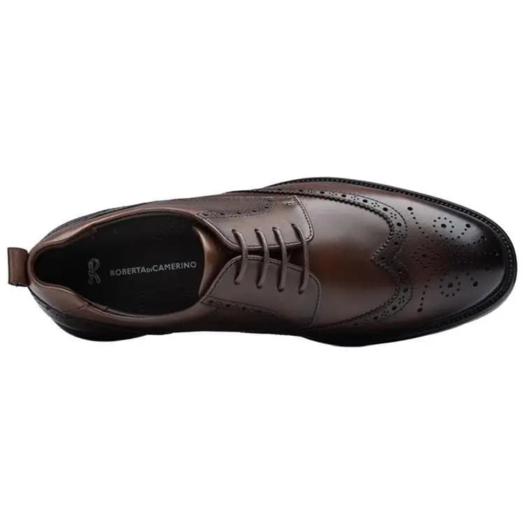 ROBERTA DI CAMERINO Genuine Leather Classic British Style Dress Shoes Men's Brown 5