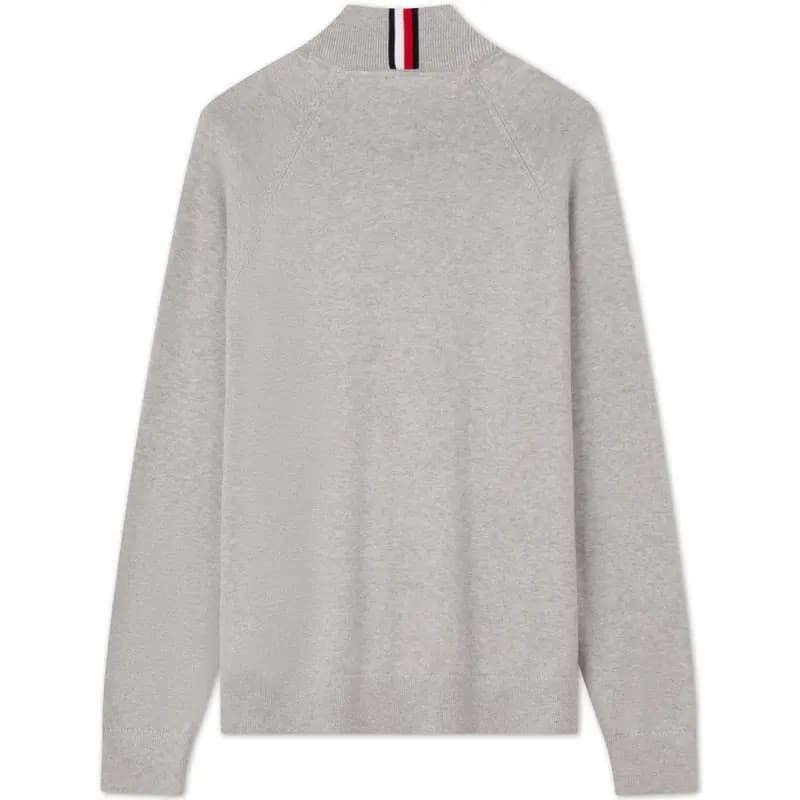 Tommy Hilfiger Stand Collar Zip-Up Cotton Knit Kişi Ceketi 5