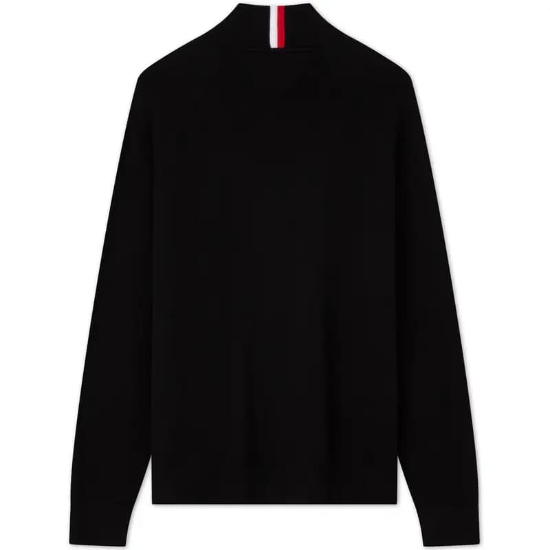Tommy Hilfiger Stand Collar Zip-Up Cotton Knit Kişi Ceketi 2
