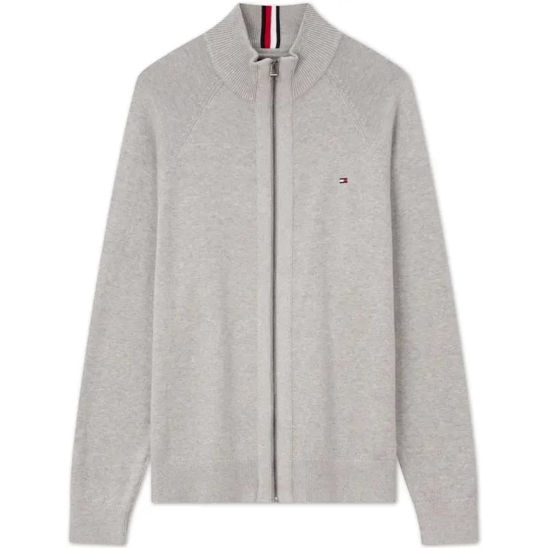 Tommy Hilfiger Stand Collar Zip-Up Cotton Knit Kişi Ceketi 4