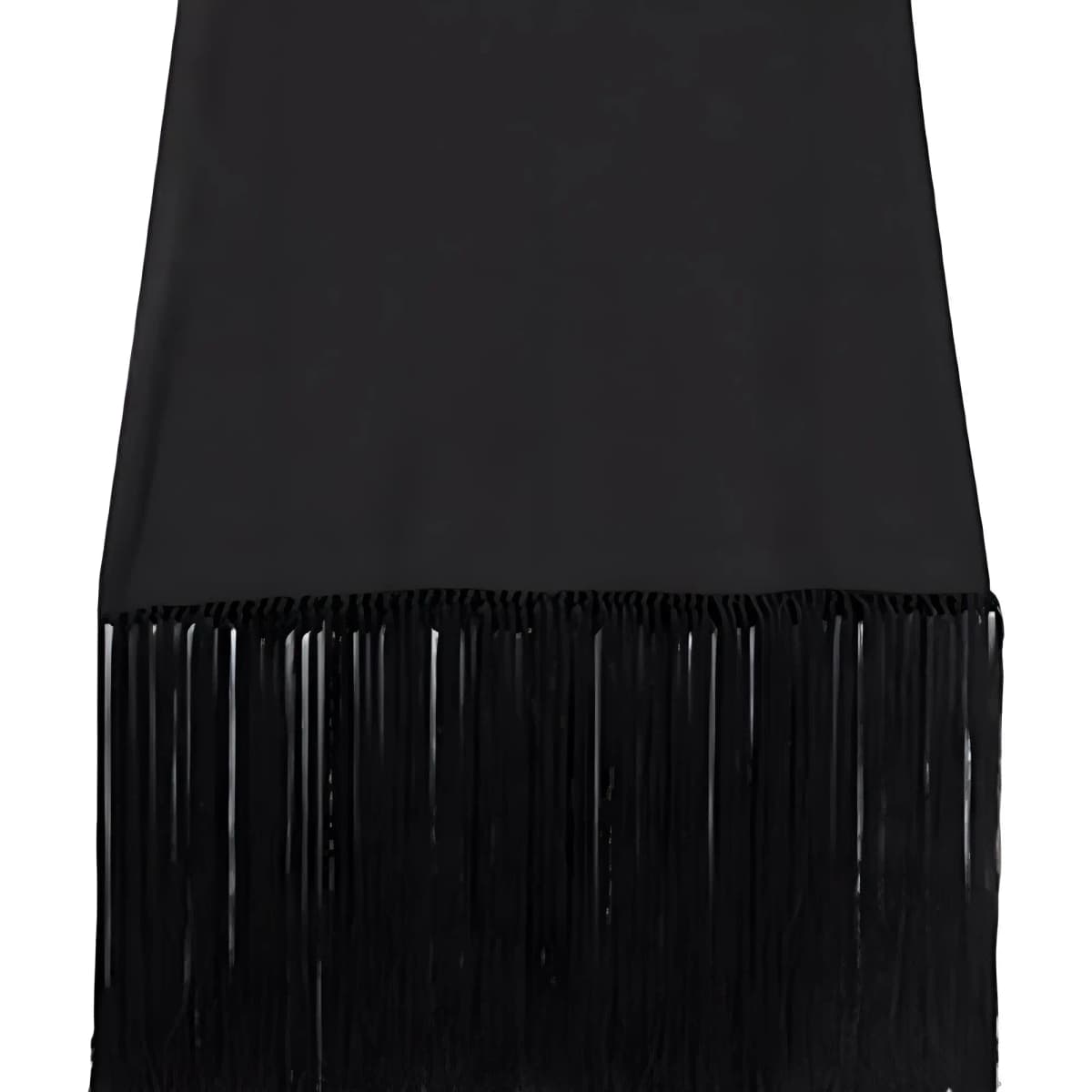 Burberry Fringe Mohair Blend A-Line Leather Midi Skirt Women's Black 2