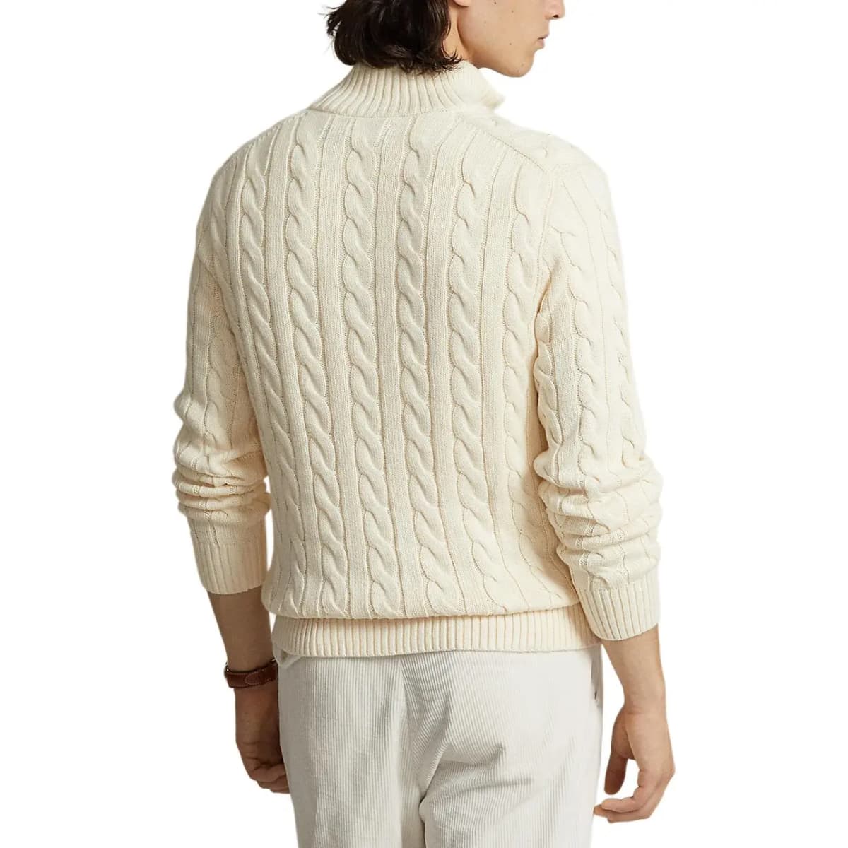 Polo Ralph Lauren Pony Embroidery Kişi Sviteri Off-White 4