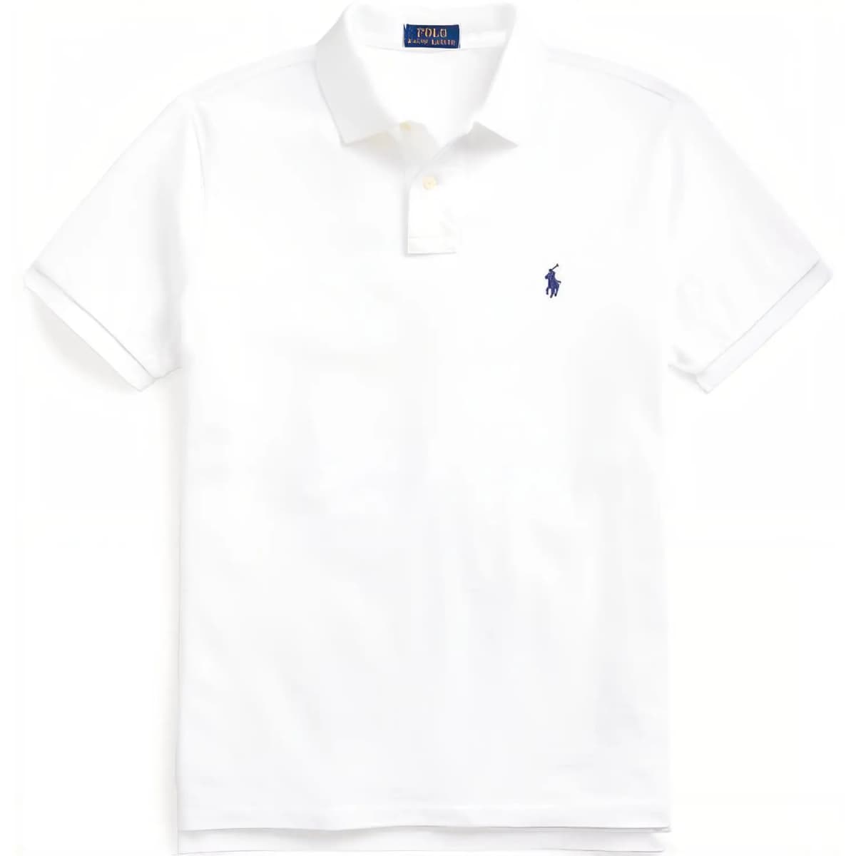 Polo Ralph Lauren Custom Slim Fit Kişi Polo Köynəyi Ağ