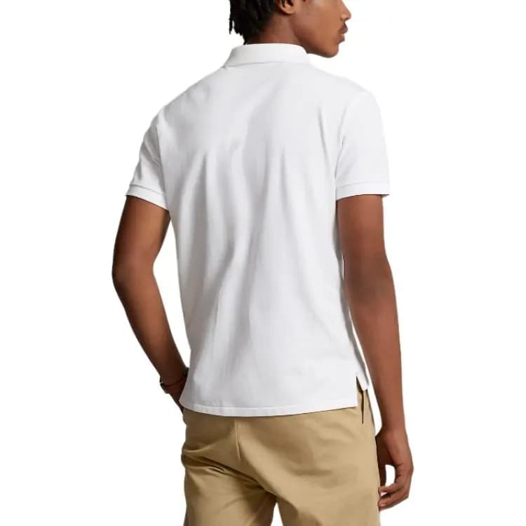 Polo Ralph Lauren Custom Slim Fit Kişi Polo Köynəyi Ağ 3