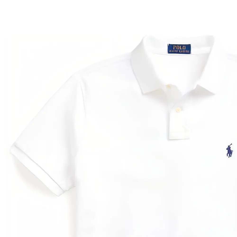 Polo Ralph Lauren Custom Slim Fit Kişi Polo Köynəyi Ağ 5