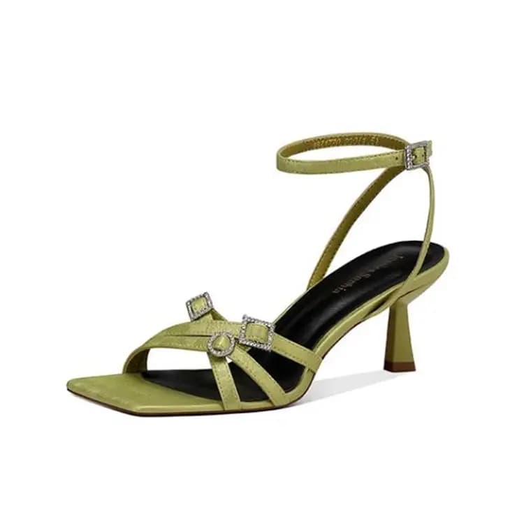 JESSICA SOPHIA PU Open Toe Comfort Elegant Classic One-Strap Sandals 6.5cm Women's 3