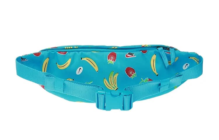 Nike Summer Banana Strawberry Sportswear Zipper Closure Polyester Waist Bag Unisex Blue 2