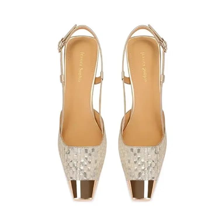 JESSICA SOPHIA Strap Sandals 5.5cm Women's Champagne 5