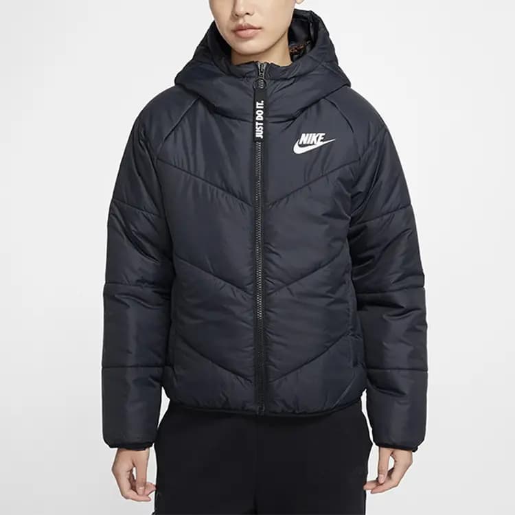 Nike Nsw Synthetic Fill Warm Hooded Puffer Jacket Coat Winter Women's Black 3