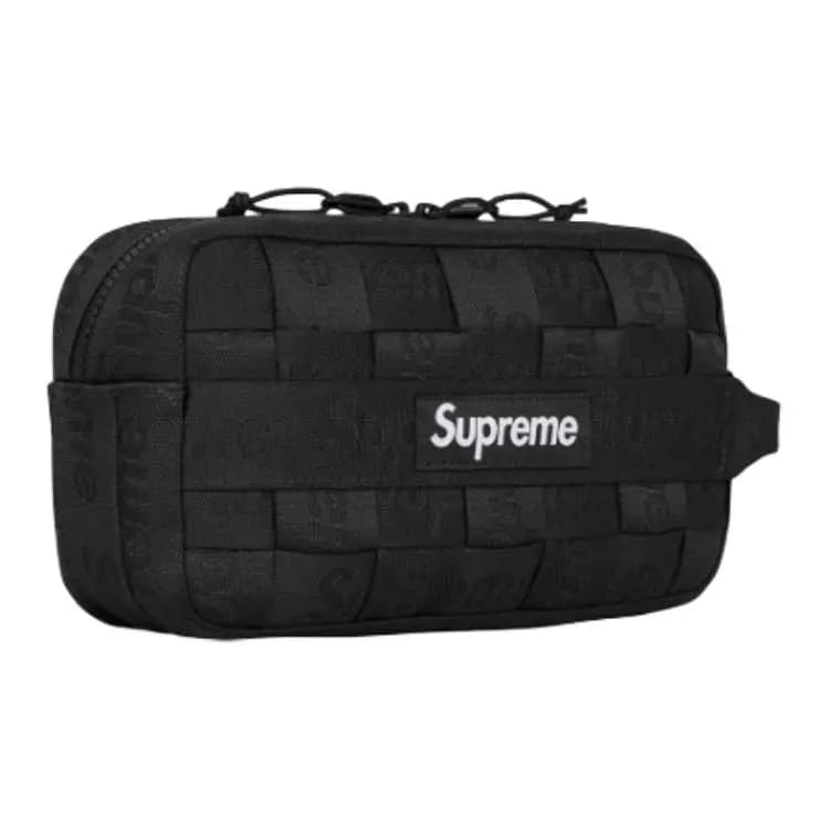 Supreme Fabric Unisex Çanta Qara