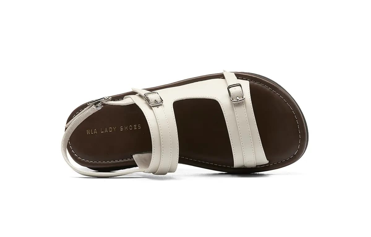 HLA Women's Flat Sandals One-Strap Minimalist Resort Style Advanced Comfort Fashion Slippers 11