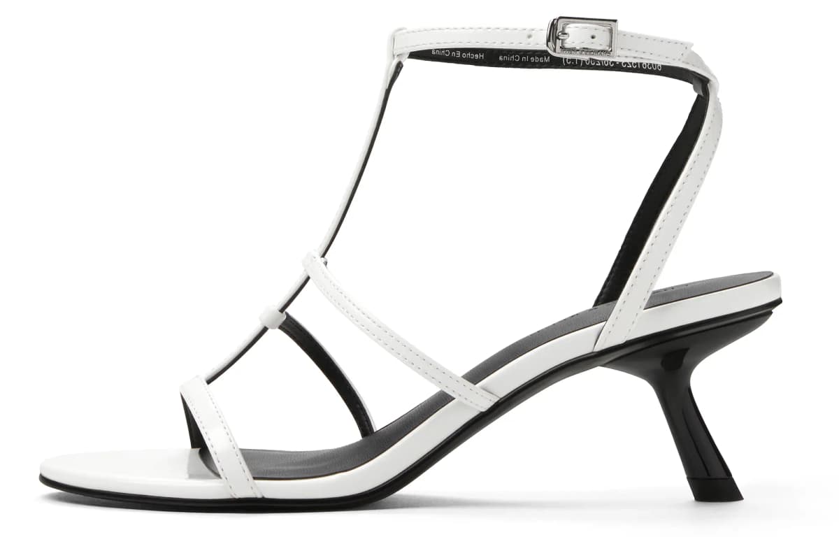 CHARLES&KEITH Small Ck One Qadın Sandalet 6.2sm Qara/Ağ/Qırmızı 4