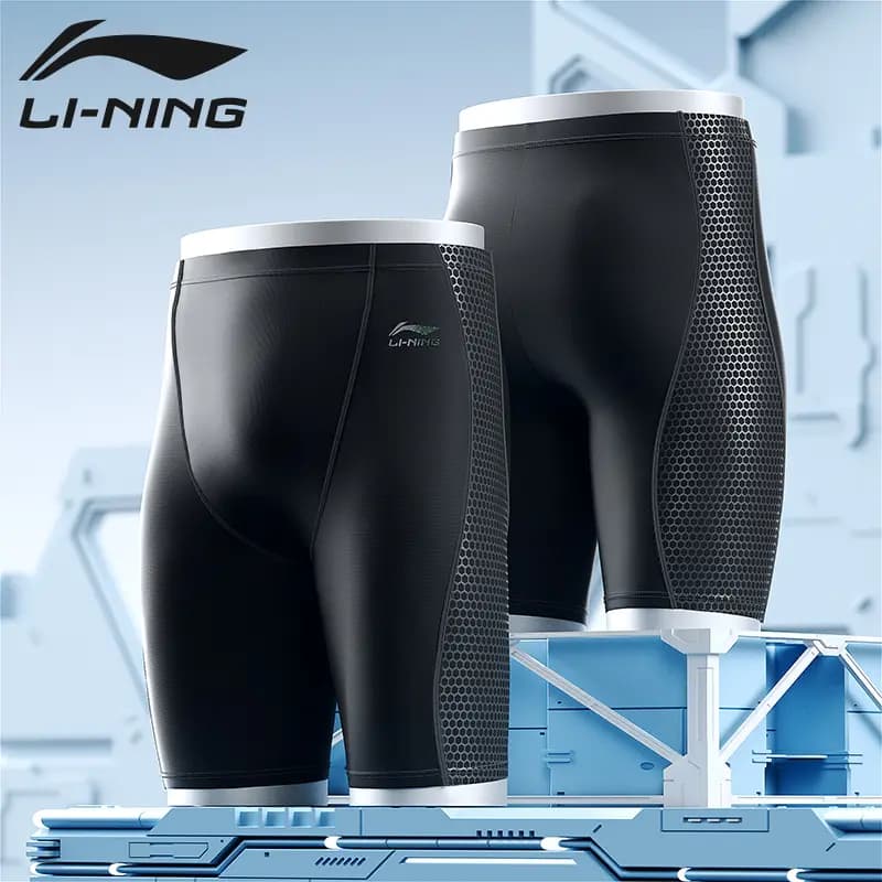 LiNing Kişi Üzgüçülük Şortu Qara 4