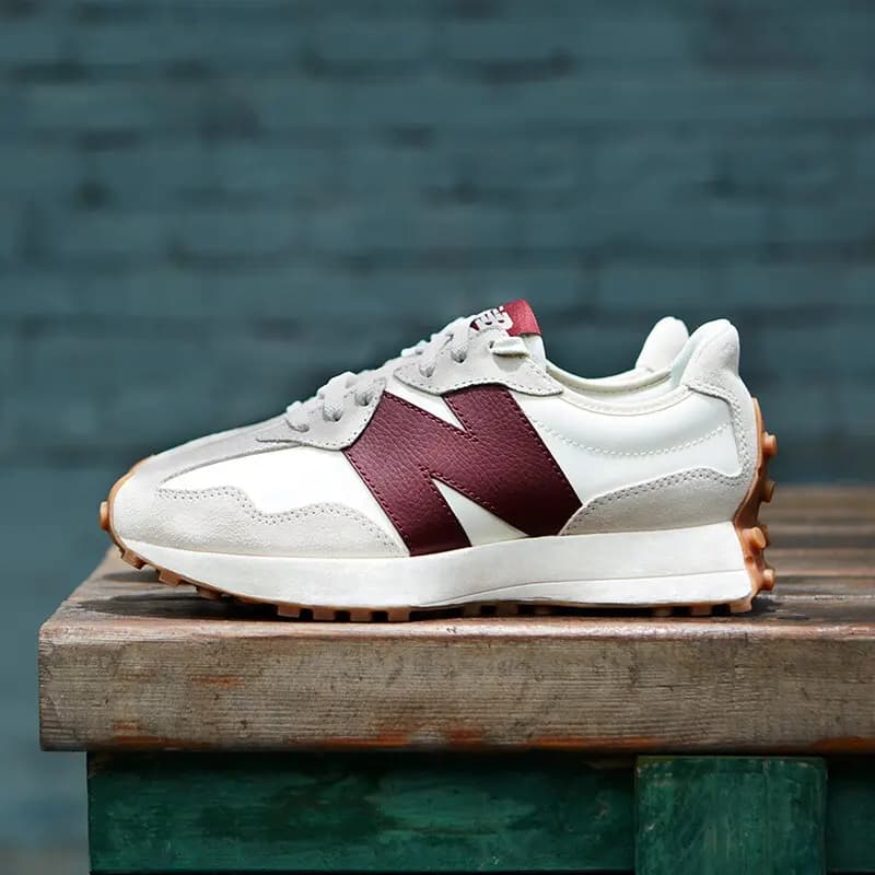 New Balance 327 Qadın İdman Ayaqqabısı Ağ/Tünd Qırmızı 7