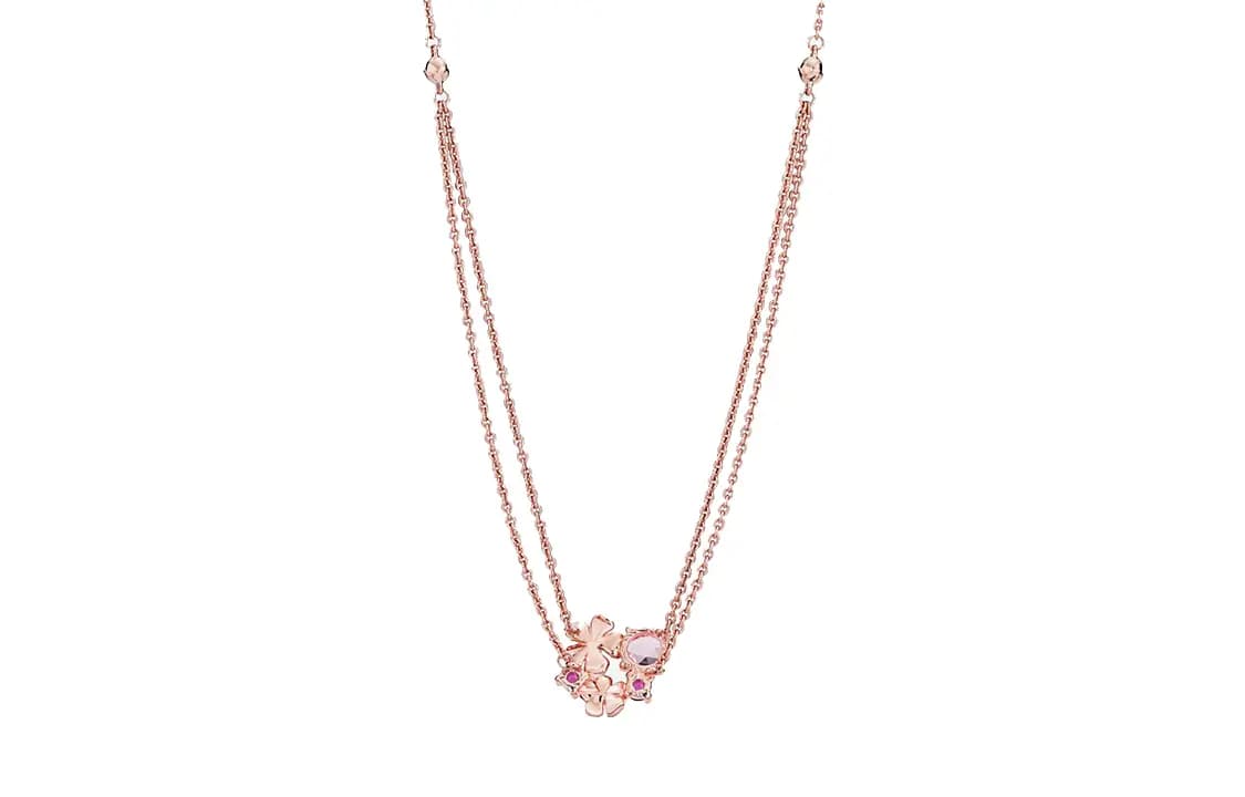 Pandora Blossoming Peach Blossom PandoraRose 925 Silver Necklace Women's 2