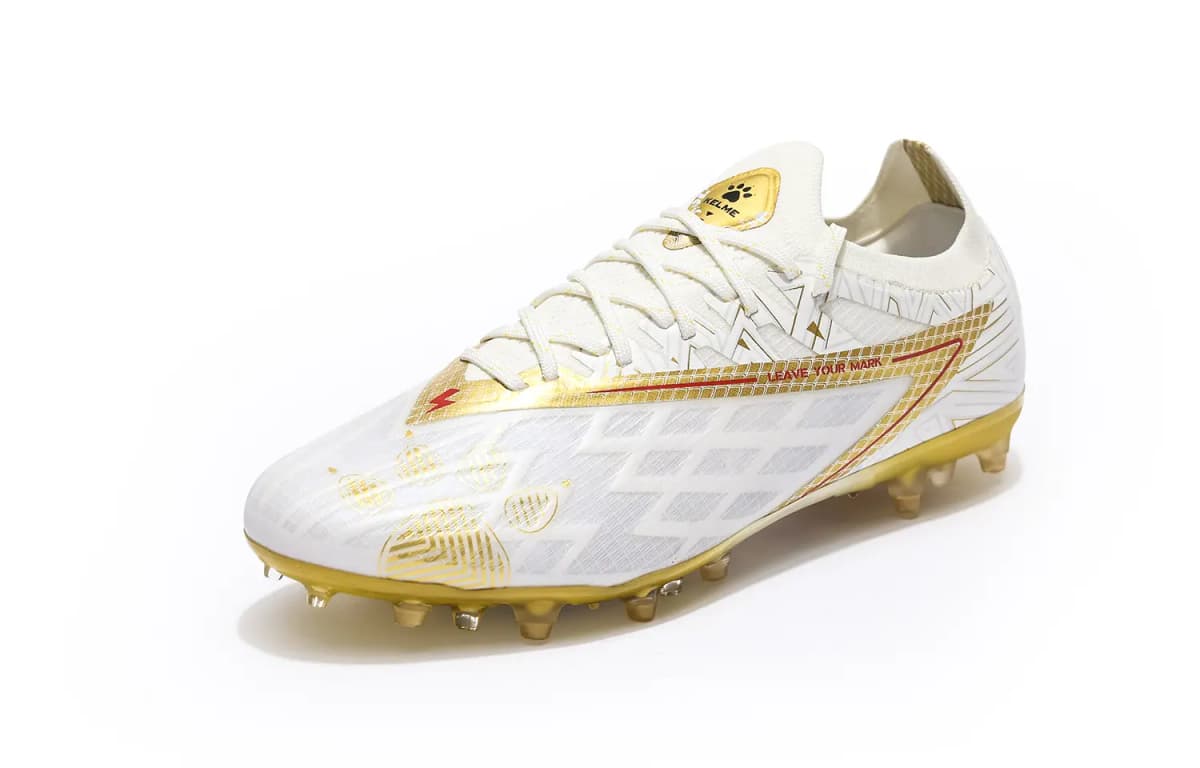 KELME Glimpse Unisex Futbol Ayaqqabısı Ağ/Qızılı 3