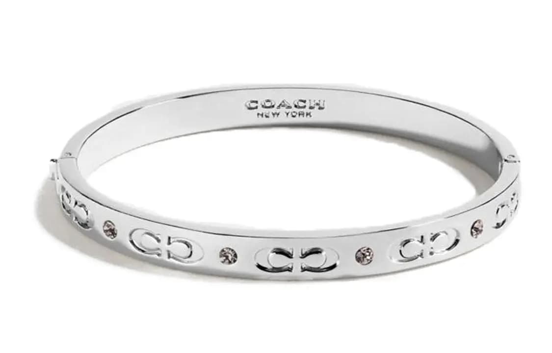 COACH Signature Hinged Qolbaq Gümüş