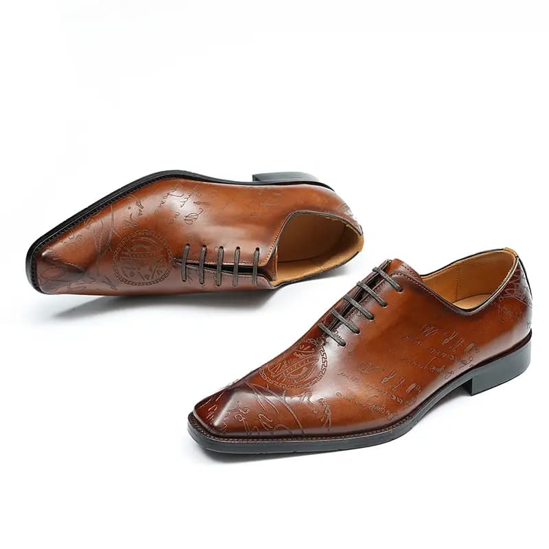 ASTON M.JAZZ Genuine Leather British Brogue Classic Dress Shoes Men's 13