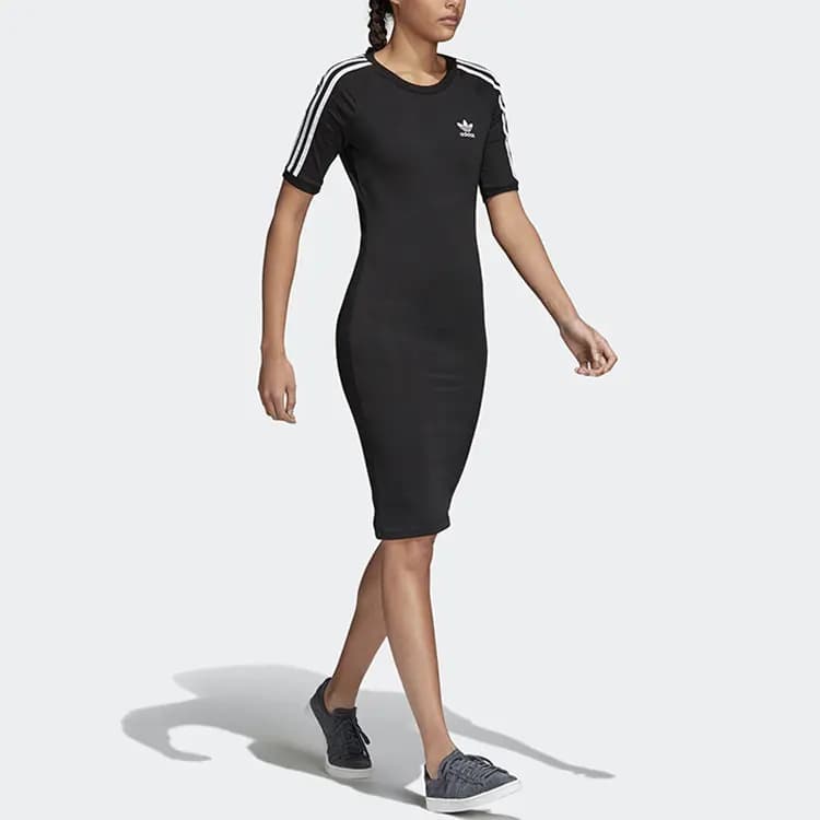 adidas Originals 3 Stripes Qadın Donu Qara 5