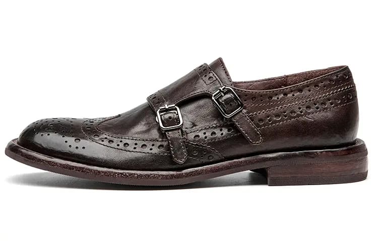 Beau Today Horse Leather Vintage British Simple Versatile Loafers Women's 12