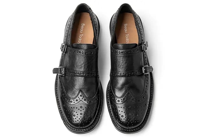 Beau Today Horse Leather Vintage British Simple Versatile Loafers Women's 5