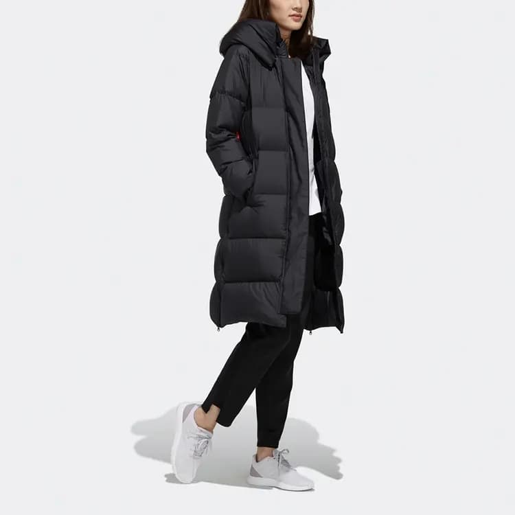 adidas Neo W Super Puffer Qadın Uzun Pencəyi Qara 5
